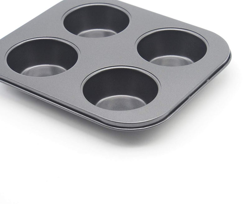HYTK 4 Cup Muffin Pan 2 Pcs (8.5 X 7.48 Inch) Air Fryer Small Oven Cupcake Baking Pan Non Stick No Toxic Bakeware - Image 2